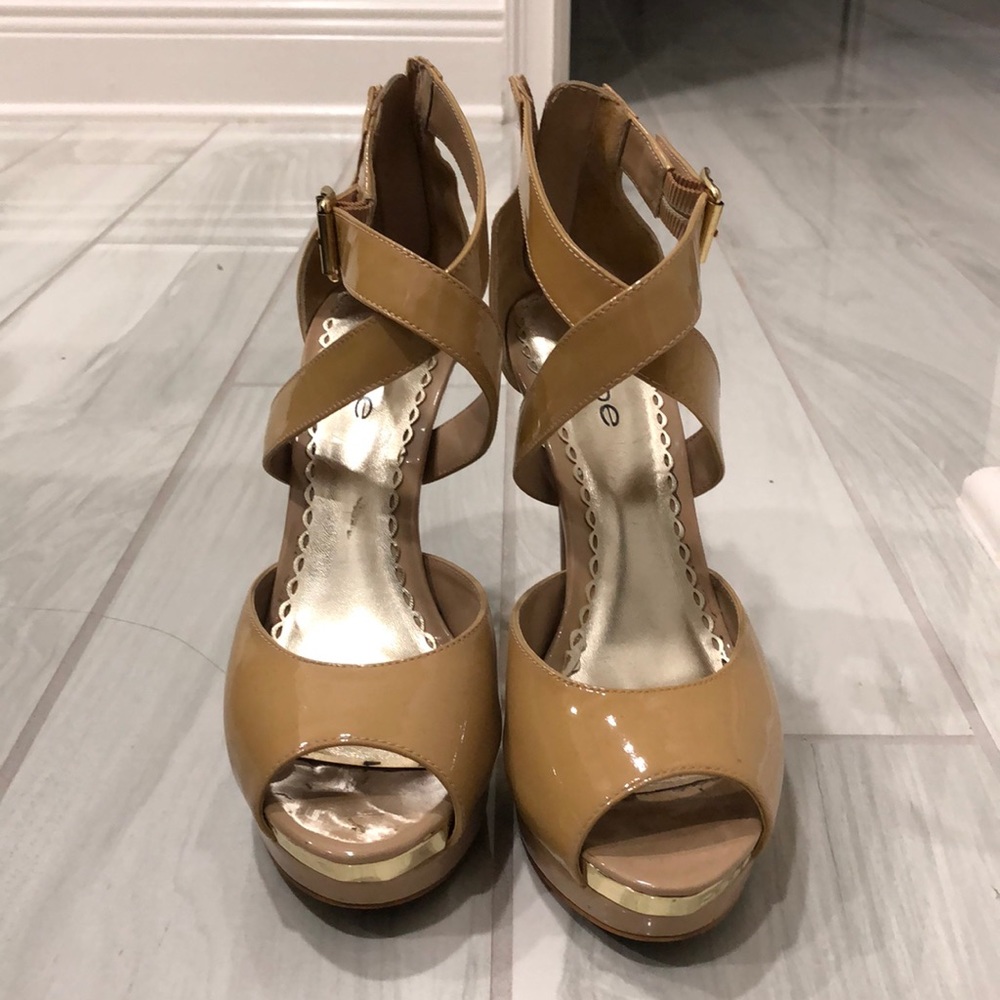 Beige Bebe Heels